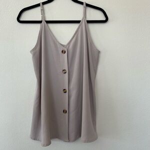 Taupe, neutral flowy cami - size XL